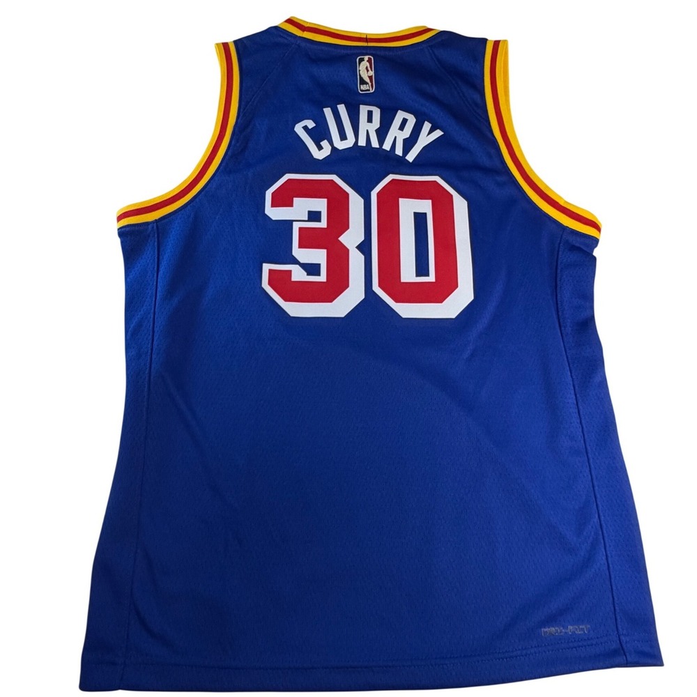 Nike Stephen Curry Warriors Jersey Youth Large 14/16 Blue Classic Edition 30 J6 - Picture 5 of 7